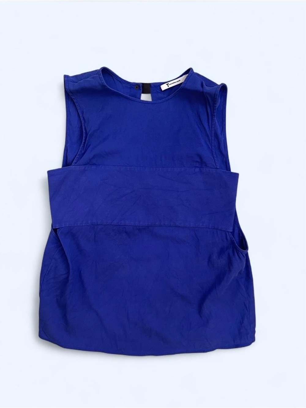 T Alexander Wang Open back Royal blue top minimalist night out club dance 0